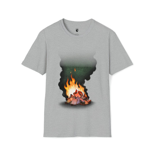 Digital Book Burning T-Shirt - Unisex